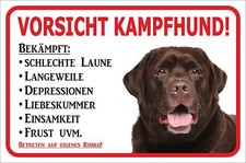 Schild Vorsicht - BRAUNER