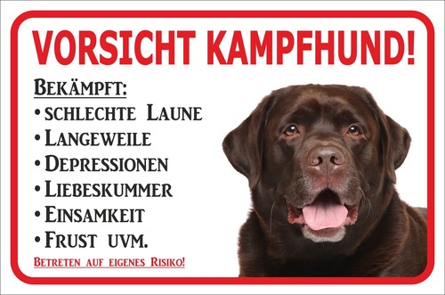 Schild vorsicht brauner - vorsicht,
