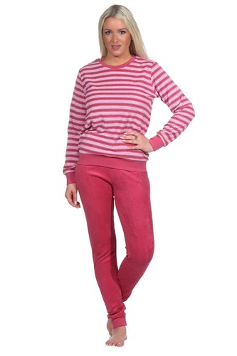 Damen frottee pyjama mit - damen,