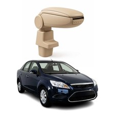 Mittelarmlehne Armlehne Mittelkonsole für Ford Focus 2004-2010 PU-Leder Beige