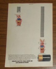 Seltene Werbung DURACELL