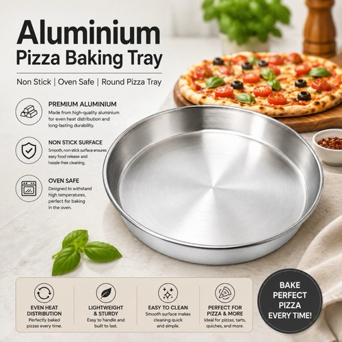 Aluminium pizza backblech - pizza,