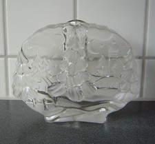 Vintage Zweigvase Solifleur Original WALTHER GLAS Kristallglas Motiv WINTERLAND