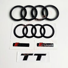 Für Audi TT TTS Emblem Ringe V+H Kühlergrill 249MM+192MM Badge Aufkleber Auto