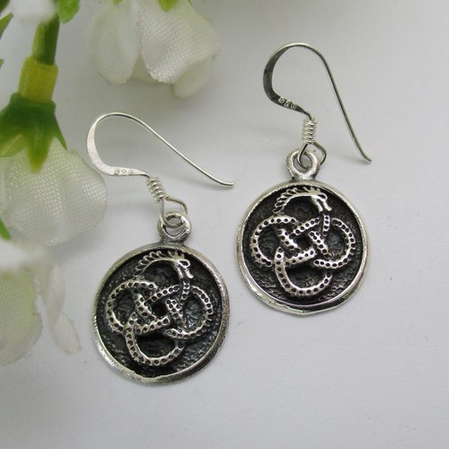 Ouroboros ohrringe silber - silber, 925