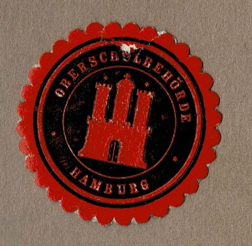 Siegelmarke oberschulbehörde - siegelmarke,