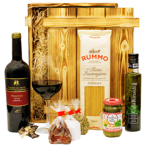 Italienischer geschenkkorb - italienischer,