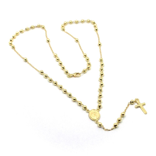 Halskette rosenkranz gelbgold - rosenkranz,