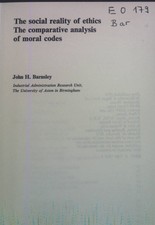 The social reality of ethics: The comparative analysis of moral codes. Internati