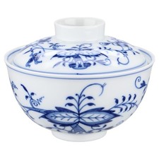 Reisschale Teeschale mit Deckel - RARITÄT Meissen Neuer Ausschnitt II.Wahl Zwieb