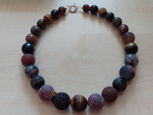 Achat collier aus glatten - achat, 26