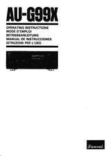 Operating Instructions-Betriebsanleitung für Sansui AU-G99 X  