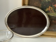 sehr großes  ( antikes) Tablett 830’ Silber-Montur /Bakkelit ?  ca.48x36 cm