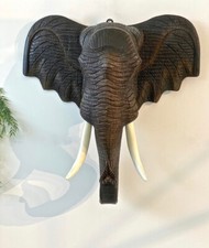 Elefantenkopf aus Holz, B:ca