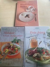 3 x Kochbuch Thermomix Feste Feiern + Mahlzeit + Wunderbares Backen Backbuch