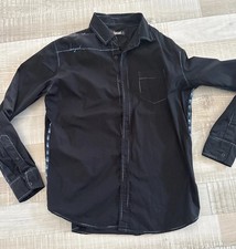 Desigual Herren Hemd, Gr L, schwarz mit Türkis, Neu