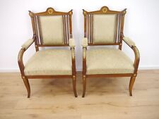 Paar Biedermeier Sessel Mahagoni mit Bronzen sehr bequem gute Erhaltung um 1900