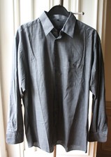 HERRENHEMD „CASA MODA“ DEZENTES KARODESSIN DUNKELGRAU LANGARM GRÖSSE XL 43/44