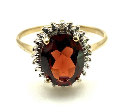 Gold granat ring vintage - ring,