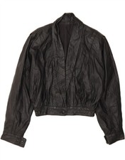 Vintage Damen Crop Lederjacke