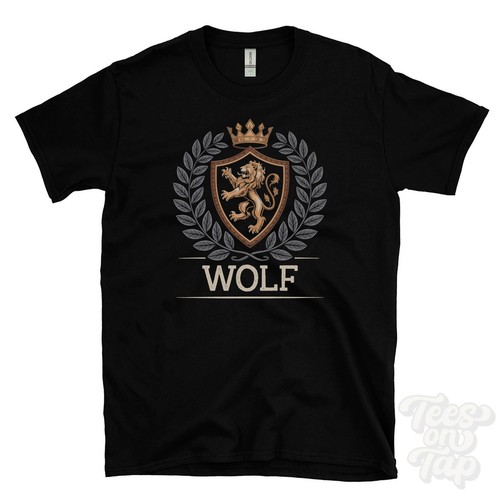 Wolf fantasy wappen shirt - wolf, t-shirt