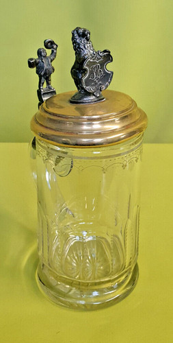 Antiker zunft bierkrug glas - antiker,