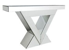 Konsolentisch MDF mit Spiegelglas Beistelltisch Telefonkonsole Spiegel Konsole