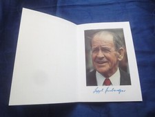 Seppl Herberger Sonderblatt 80. Geburtstag 1977 Klappkarte mit Marke u. Stempel