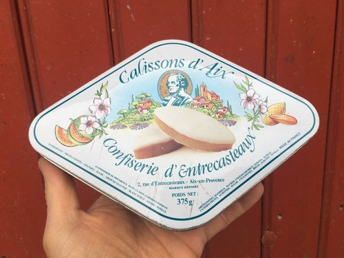 Leere metallbox calissons - leere,
