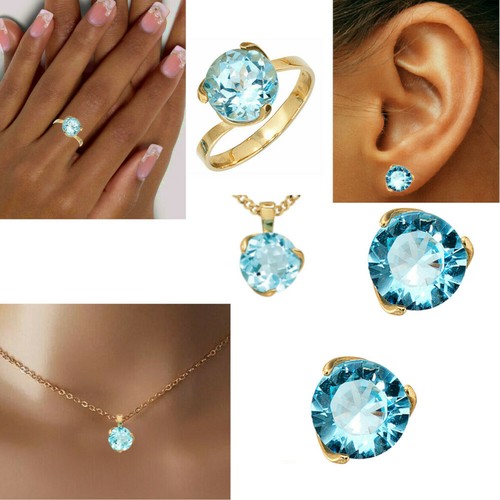 Schmuck set topas - schmuck-set, hellblau