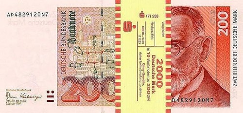 200 geldscheine 1991 - x, dm,