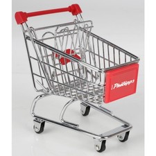Deko Einkaufswagen rot Mini
