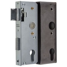 Metalltorschloss mit Einschweisskasten für 30 mm Rohr Dornmaß 40