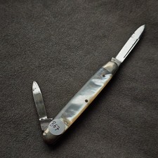 Solingen VOSS Taschenmesser Perlmutt Deutsche Handarbeit alt Vintage Messer Rar