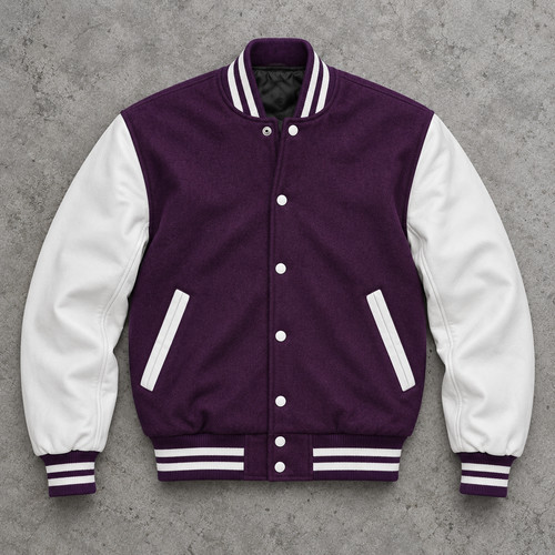 Wool varsity jacket men - wool,