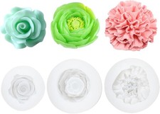 Silikonform Blumen 3 Stück 3D