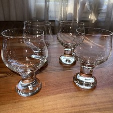 4 70er-Jahre Gralglas Weinglas Rotwein / Panton Ära, mundgeblasen