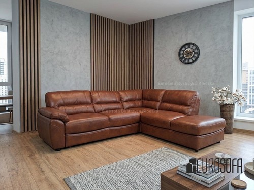 Leder ecksofa mit - leder,