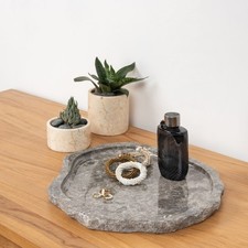 Marmor Tablett grau 30 cm