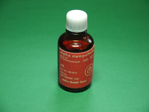 Alpha stempelfarbe rot - stempelfarbe,