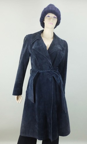Blauer wildledermantel aus den - wildledermantel,