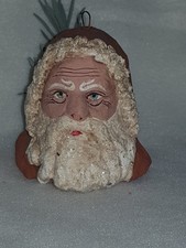 Alter Weihnachtsmannkopf Masse  Christbaum Weihnachtsbaum Schmuck Santa Claus 