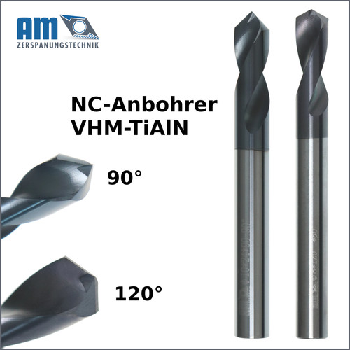 Anbohrer vhm zentrierbohrer - nc-anbohrer,