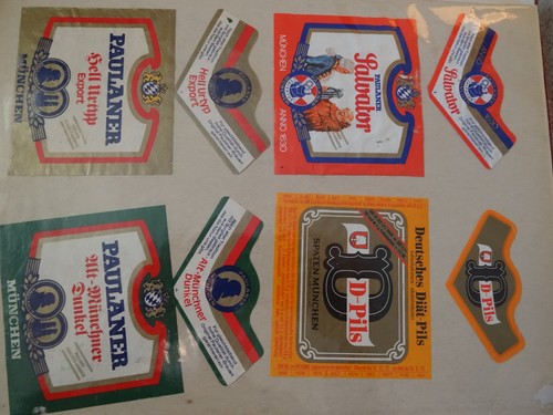 Bieretiketten alt paulaner - bieretiketten,