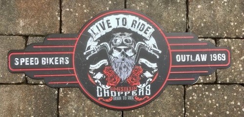 Xxl blechschild choppers live - xxl,