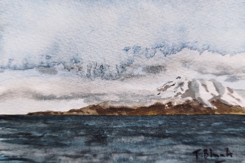 Original aquarell blick auf - original,