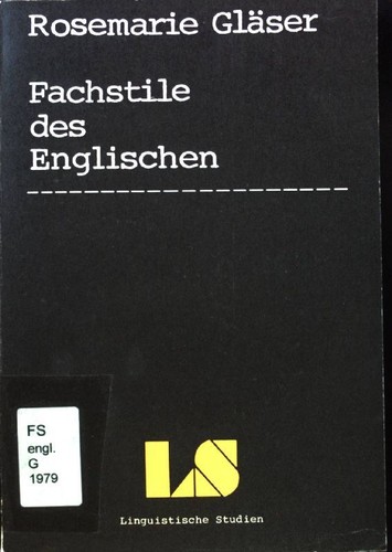 Fachstile des englischen - fachstile,