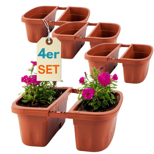 4er set blumen kasten - set,