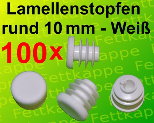 100 lamellenstopfen weiss - 100,