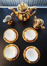 Porzellan Schlottenhof Bavaria 11 teilig goldfarbig